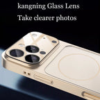 Original Glass Nano Matte Case For iPhone 17 Air 16 15 14 13 Pro Max 17Pro Magnetic For Magsafe Wireless Charging Armor Funda