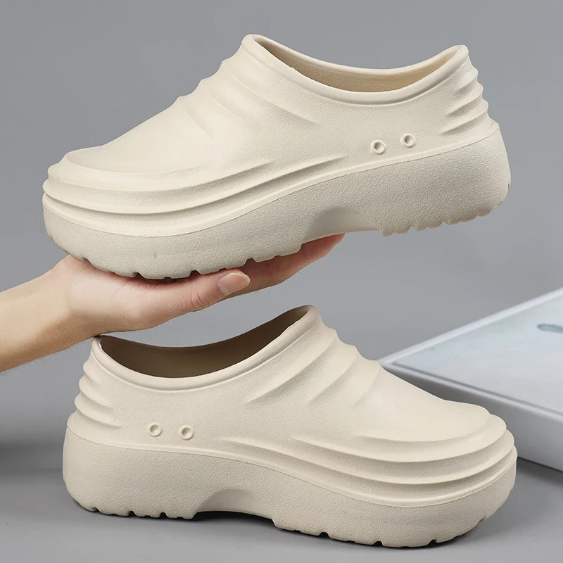 Work Shoes Waterproof, Oil-Proof, Non-Slip, Thick-Soled, Wear-Resistant, Special Soft-Soled Labor Protection Shoes for Kitchen C Main image