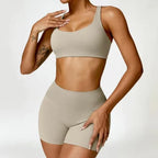 2PCS Yoga Suit Sports Set Women Quick-Drying Gym Set Women Tracksuit Running Workout Long Sleeve Sports Shirt Yoga Clothing