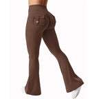 Fitness Yoga Leggings for Women Button Pocket Gym Leggings High Waist Butt Liftting Tights Leggins