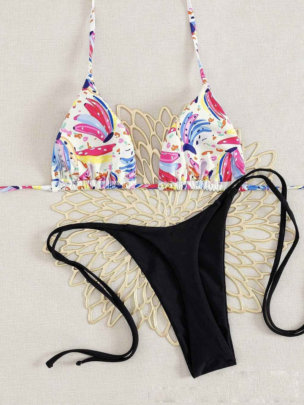 Bikini Print Swimsuit Beach Sexy Ladies Swimwear Seaside Vacation