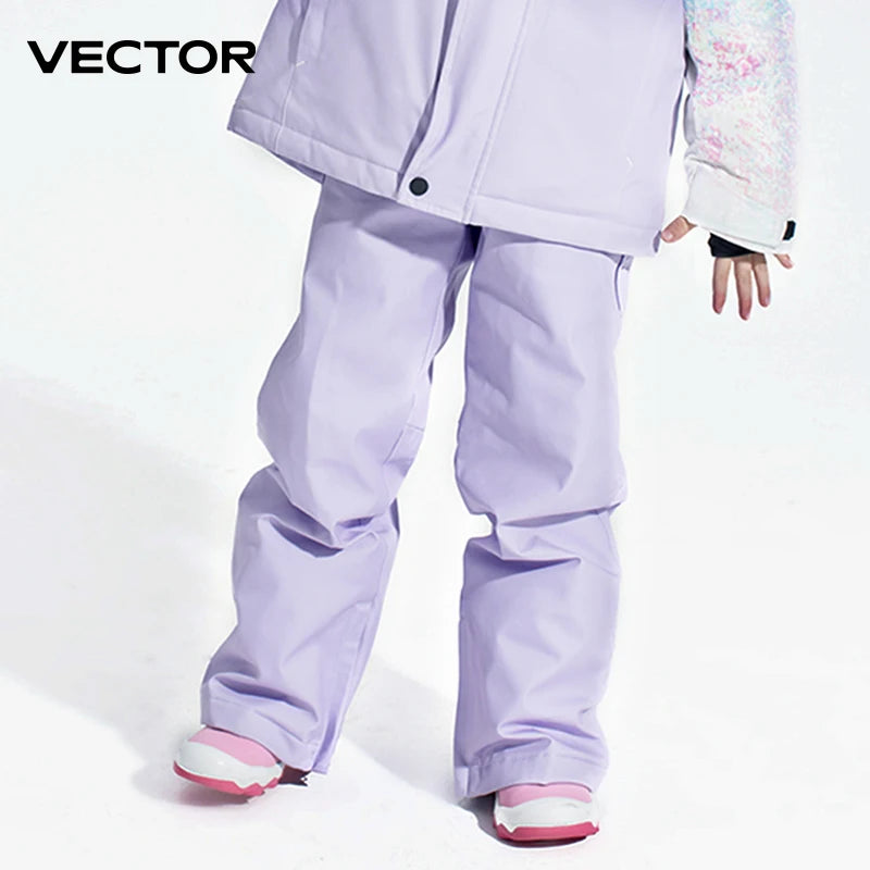 VECTOR Ski Pants Boys Girls Children Outdoor High-quality Windproof, Waterproof and Warm Snow Winter Ski Snowboard Pants Brand Main image