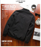 Autumn Spring New Men's Bomber Zipper Jacket Male Casual Streetwear Hip Hop Slim Fit Pilot Coat Men Clothing Plus Size 6XL
