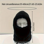 Winter plush winter cap - Elastic drawstring closure, lightweight and warm for cycling, skiing, outdoor activities. Solid color