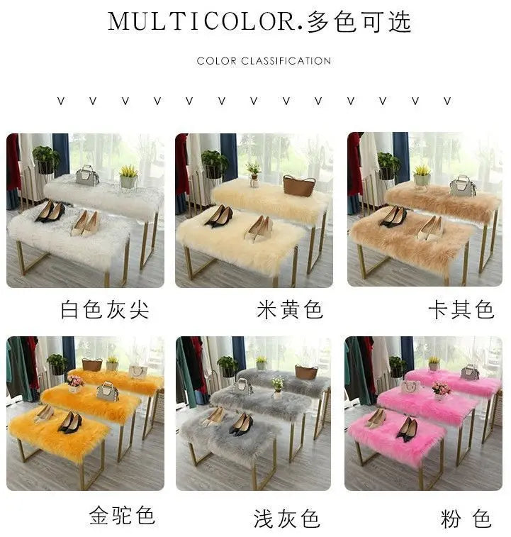 Korean Style Long Hair Cushion Window Decoration Plush Bag Clothing Plush Decorating Shelf Display Cabinet Makeup Table Mats