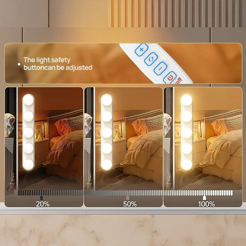 Makeup Mirror LED Light Bulbs Vanity Lights USB Adjustable brightness and colour temperature Bathroom Dressing Table Lighting