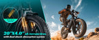 TST R002 1500W e-bike, 20" fat tires, 60-100mile range, 28MPH, 48V 15Ah battery, for all terrains.