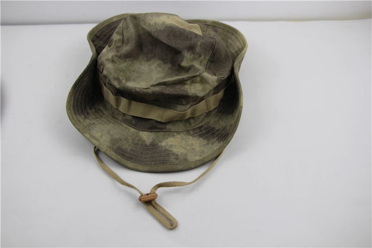 Camouflage Tactical Boonie Hats Camping Climbing Bucket Sniper Hat Men Outdoor Fishing Hiking Cap Sun Protective Boonie Caps
