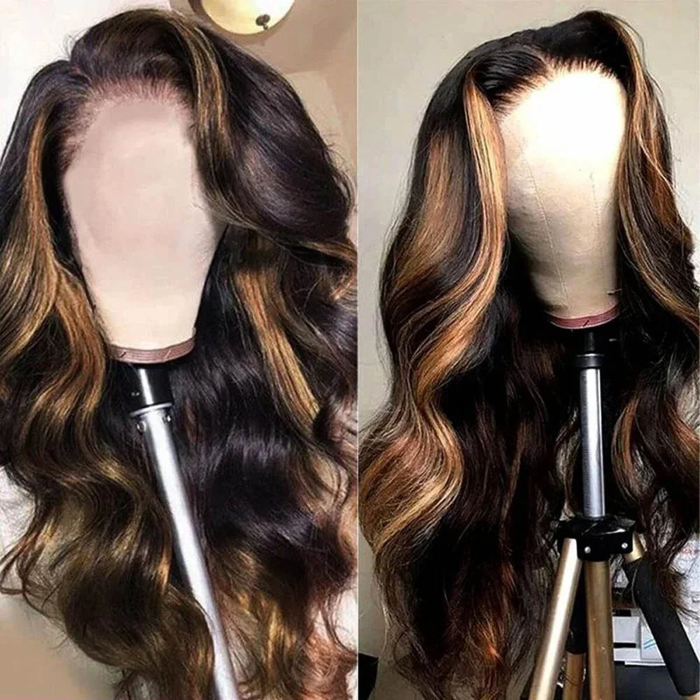 5x5 1B30 Lace Glueless Wig Human Hair Ombre Body Wave Lace Frontal Closure Wigs Hd Lace Human Hair Ready To Go Human Front Wigs