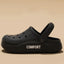 Women's Men's Slippers Summer Anti-Slip Couple Hollow Covered Toe Indoor Outdoor Casual Thick Bottom Sandals for Home Adults