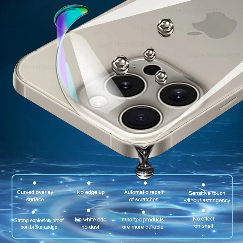 3Pcs Back Hydrogel Film For Apple iPhone 17 16 Pro Max Air Full Cover Screen Protection Clear Film HD Stickers Phone Accessories