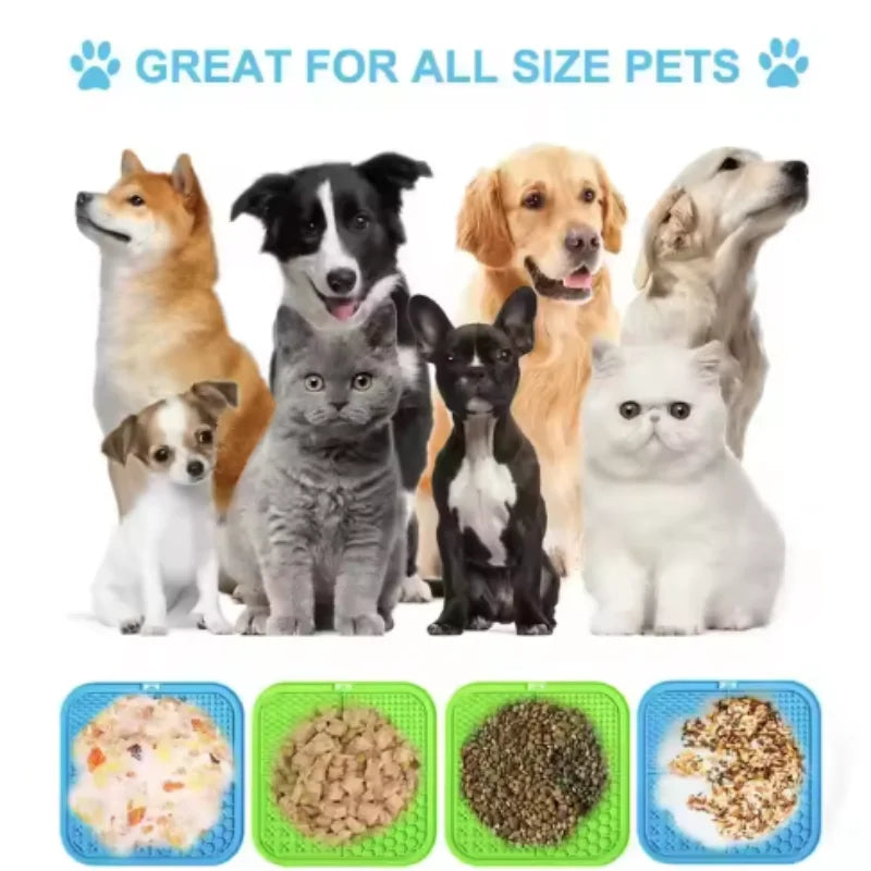 Pet Lick Silicone Mat Dogs Pet Slow Food Plate for Dog Bathing Distraction Silicone Dog Sucker Food Training Dog Feeder Supplies Secondary image