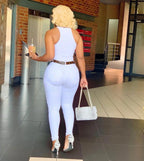 2025 & 2026 Spring New Women's White High Waist Ripped Jeans Fashion Slim Stretch Denim Pencil Pants Casual Female Clothing S-3XL