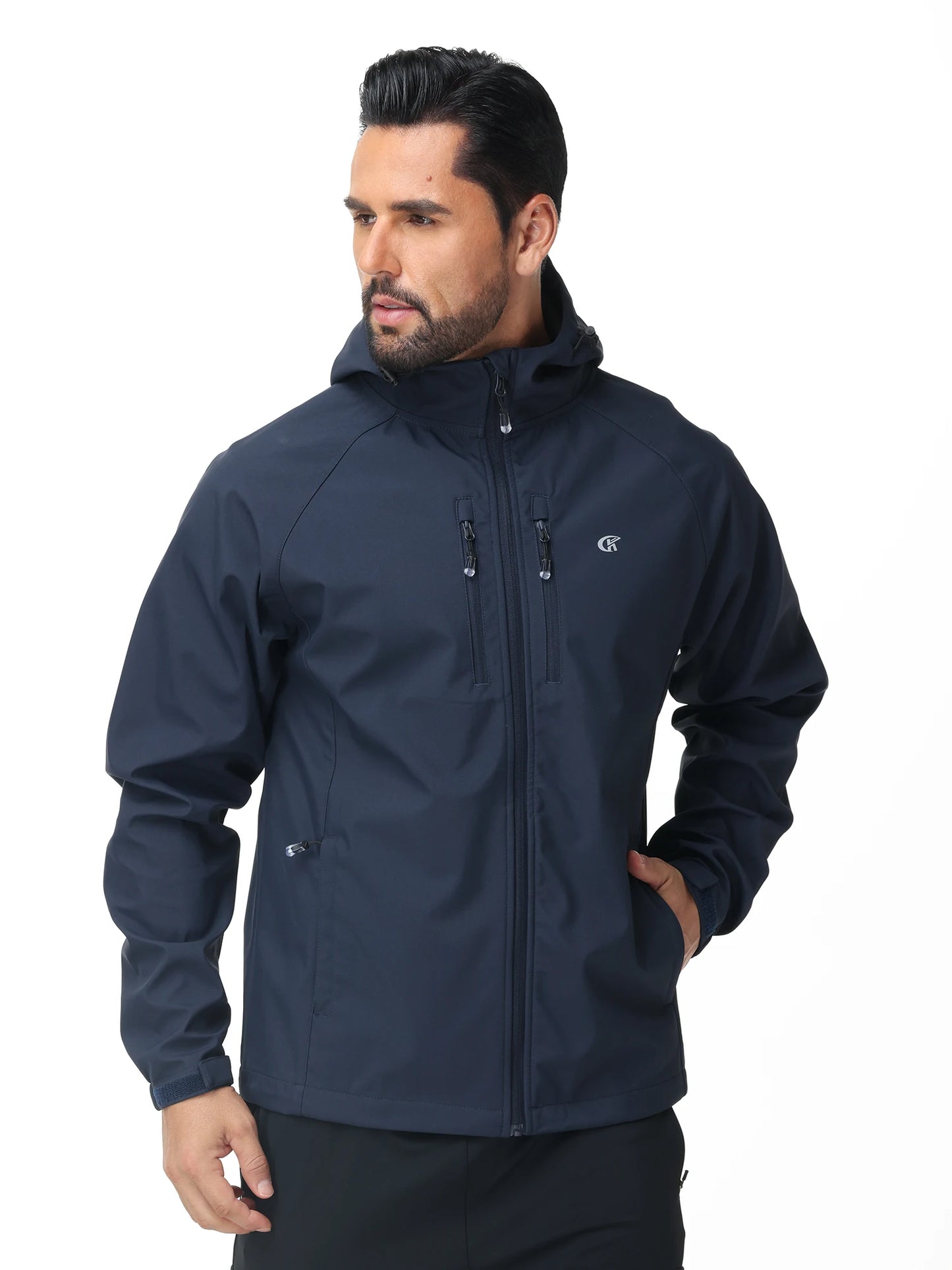 Men's Outdoor Waterproof Windbreak Jacket Lightweight Coat for Camping Hiking Cycling Fishing with Inner Pocket