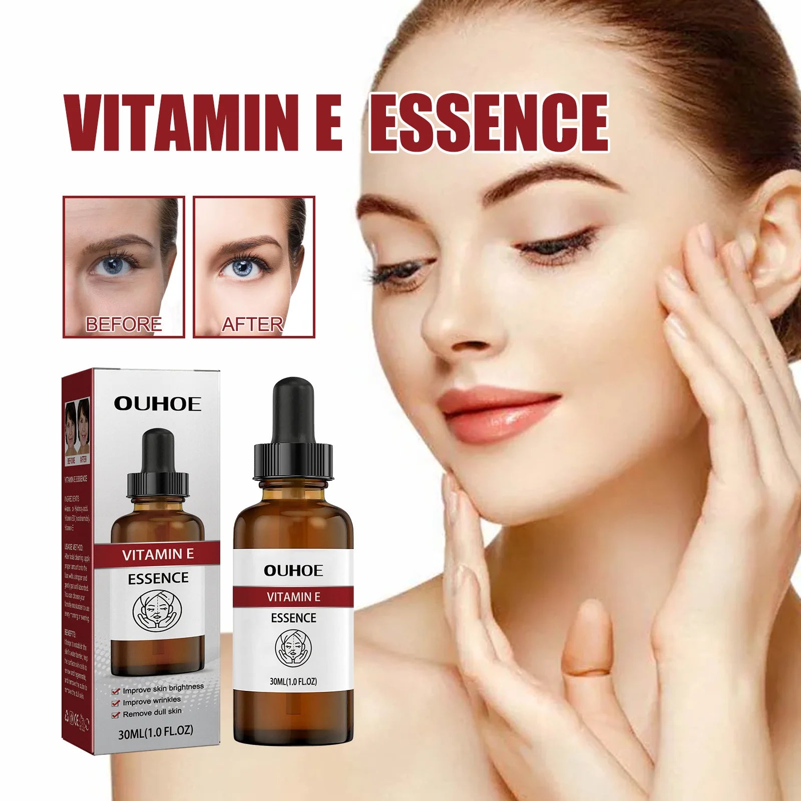 Vitamin E Facial Essence Lightens Fine Lines Brightens Moisturizes and Hydrates The Skin, Facial Skin Care Products 30ML Main image
