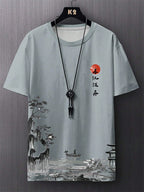 Simple Fashion Ancient Style T Shirts For Men Summer Trendy Crew Neck 3D Printed T-Shirts Loose Streetwear Harajuku Kids Tees