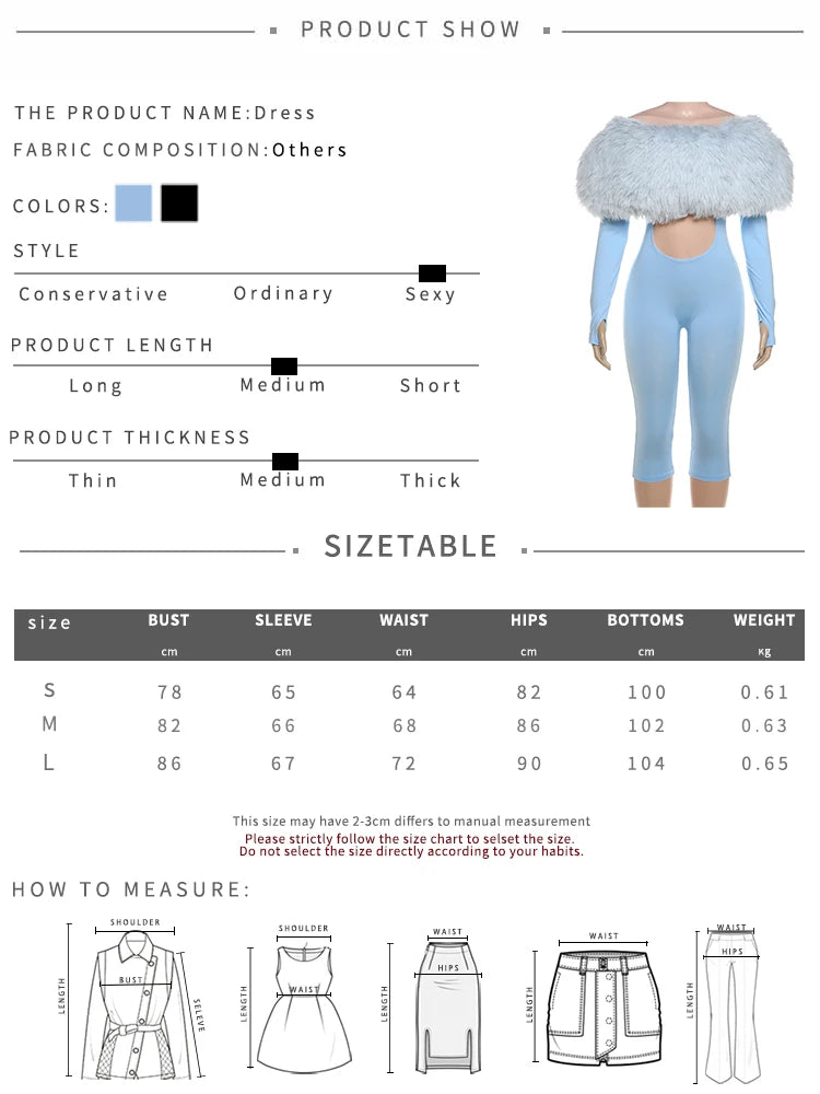 Sisterlinda Furry Patchwork Jumpsuit Woman Slash Neck Sexy Hollow Full Sleeve Backless Peach Hip Hottie Street Fashion Overalls