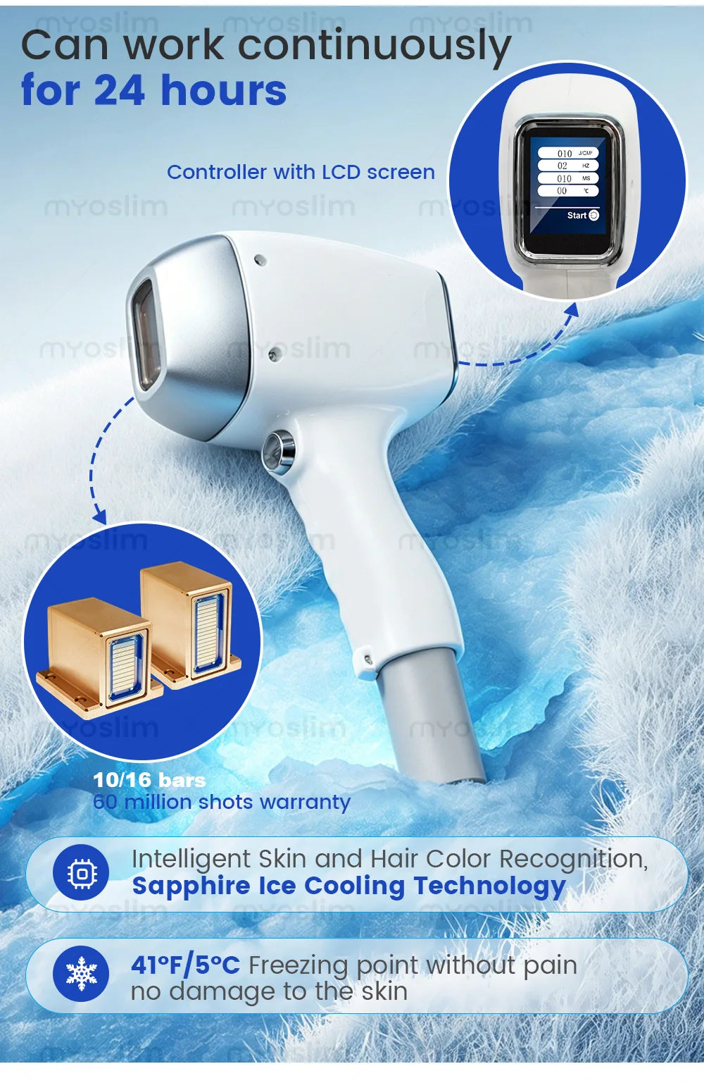 FAC 5000W 2 IN 1 Professional 4 Wave 808 Diode Laser Permanent Painless Hair Removal Picosecond Laser Tattoo Removal Machine