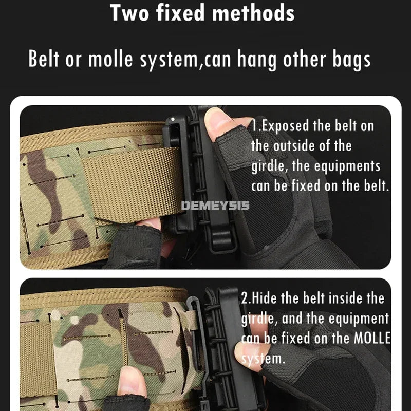 Tactical Padded Belt Airsoft CS Combat Molle Airsoft Girdle Duty Paintball Waist Belts War Game Hunting Accessories