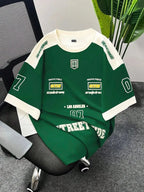 The 2026 summer new men's T-shirt 3D digital printed short-sleeved T-shirt, men's sportswear, Brooklyn racing football T-shirt,