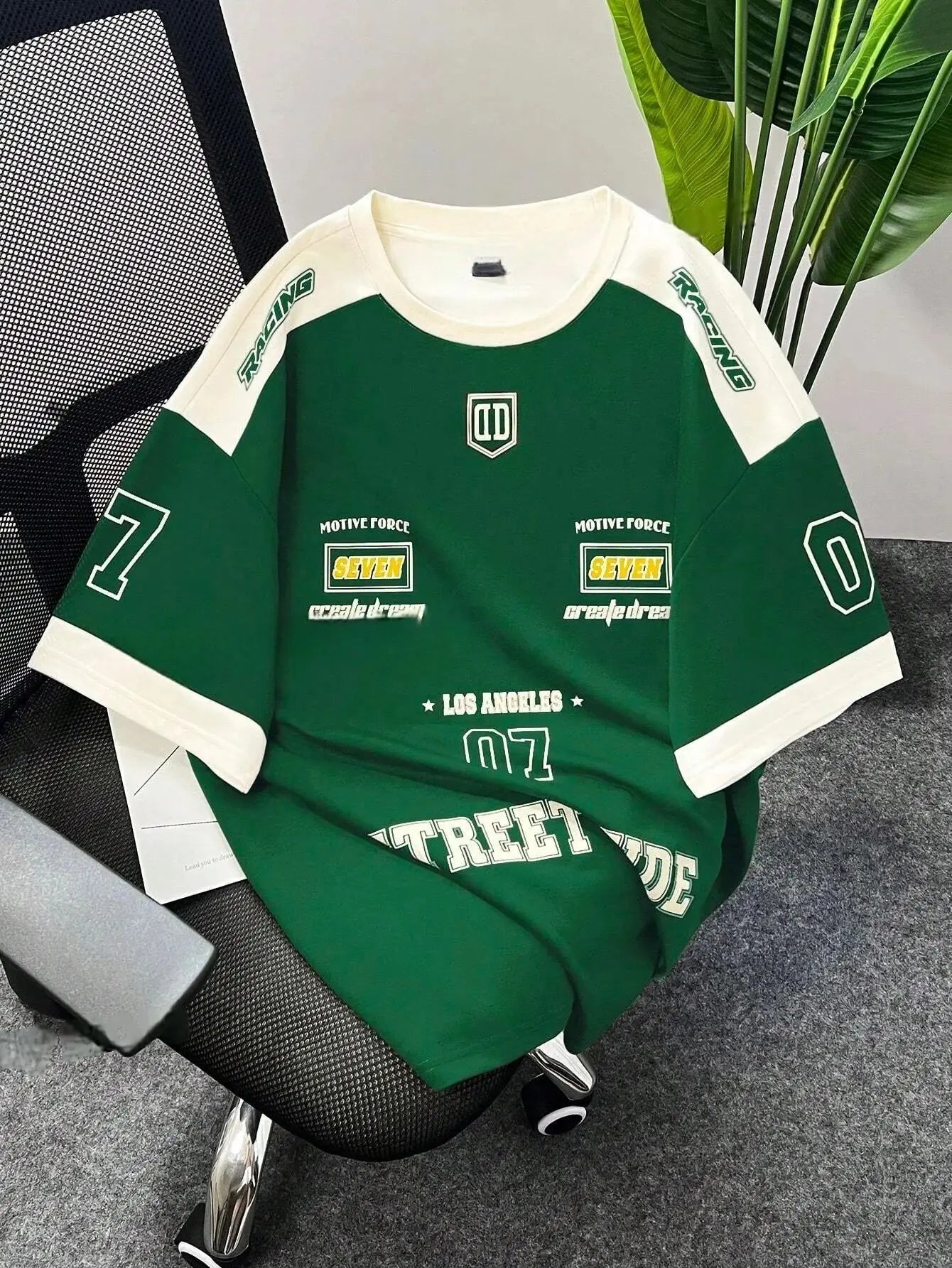 The 2026 summer new men's T-shirt 3D digital printed short-sleeved T-shirt, men's sportswear, Brooklyn racing football T-shirt,