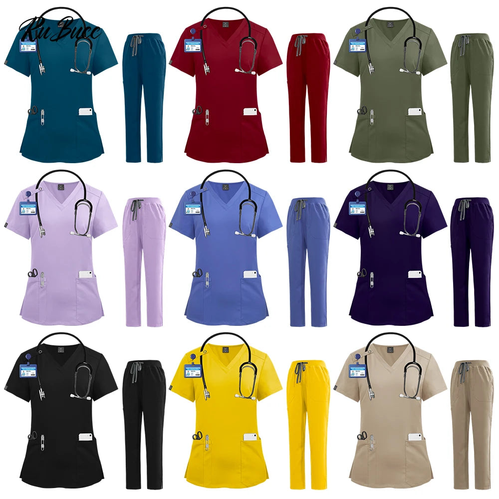 Pet Grooming Institution Room Scrubs Uniform Women Surgery Workwear Beauty Salon Work Clothes Nursing Scrub Medical Suits Unisex Main image