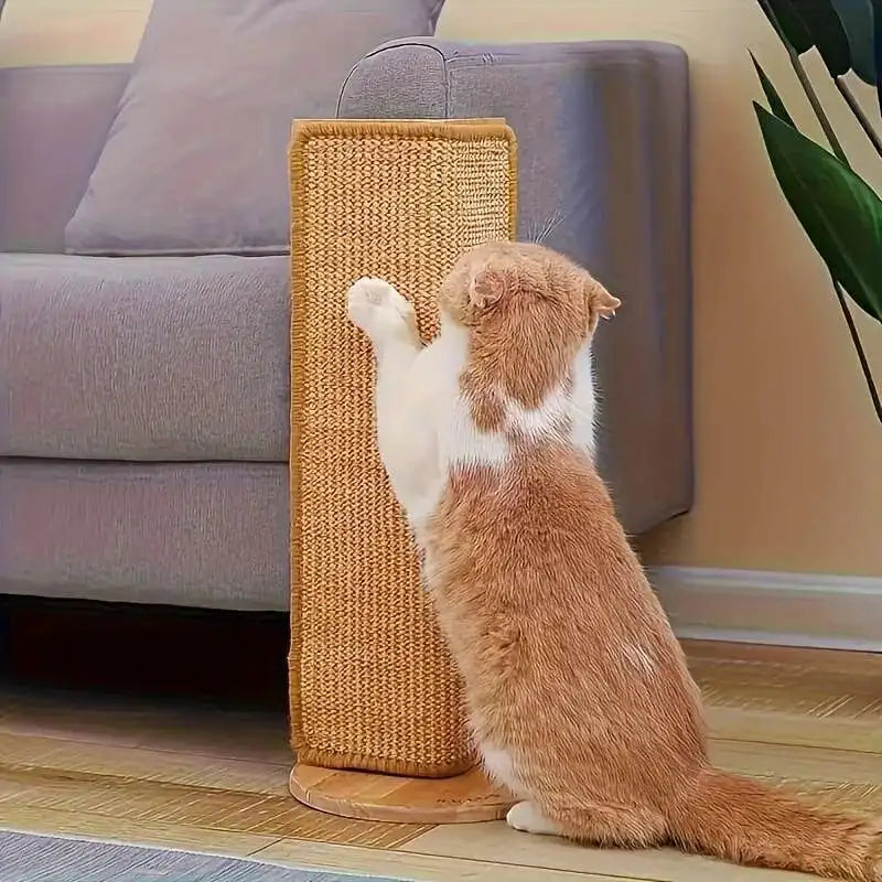 1pc Durable Hemp Rope Cat and Rabbit Scratching Board - No Mess Sofa Safety Design,Magic Invisible Adhesive,Multi-layer Exercise Secondary image