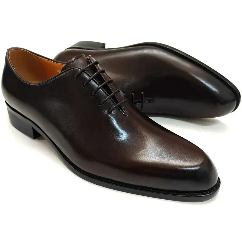 Successful Men's Leather Shoes High Quality Handmade Oxford Casual Business Office Work Shoes For Gentalman Lace Up Comfortable Main image