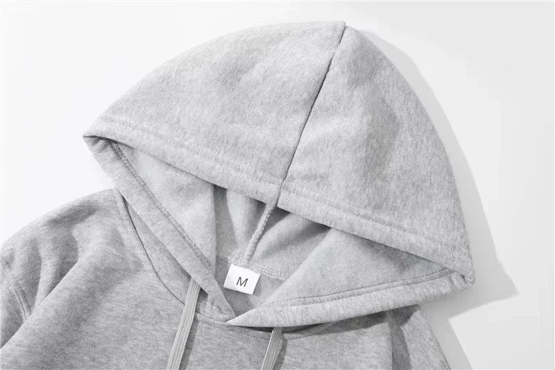 Men's hooded sweatshirt for autumn and winter warm and windproof comfortable long sleeved top jogging hooded sweatshirt hoodie