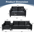 Comfortable Sectional Sofas for Living Room, Small Spaces - Chenille Fabric, Sturdy Frame, Modern Design