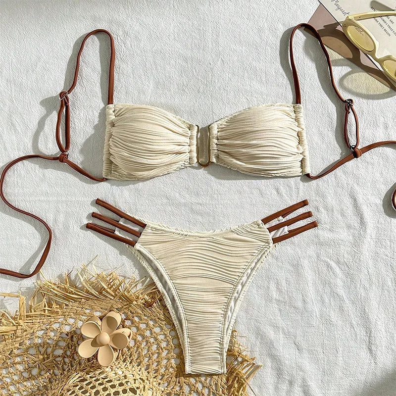 Sexy Bikinis 2025 Women's Swimwear Female Swimsuit For Swimming Wear Bathing Suits Brazilian Bikini Set Beachwear Pool Bather