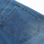 Stretch Denim Flared Pants Womens' Shiny High-Waist Denim Pants Lightweight Flare Jeans Slimming Fit Ladies' Trousers Ropa Mujer