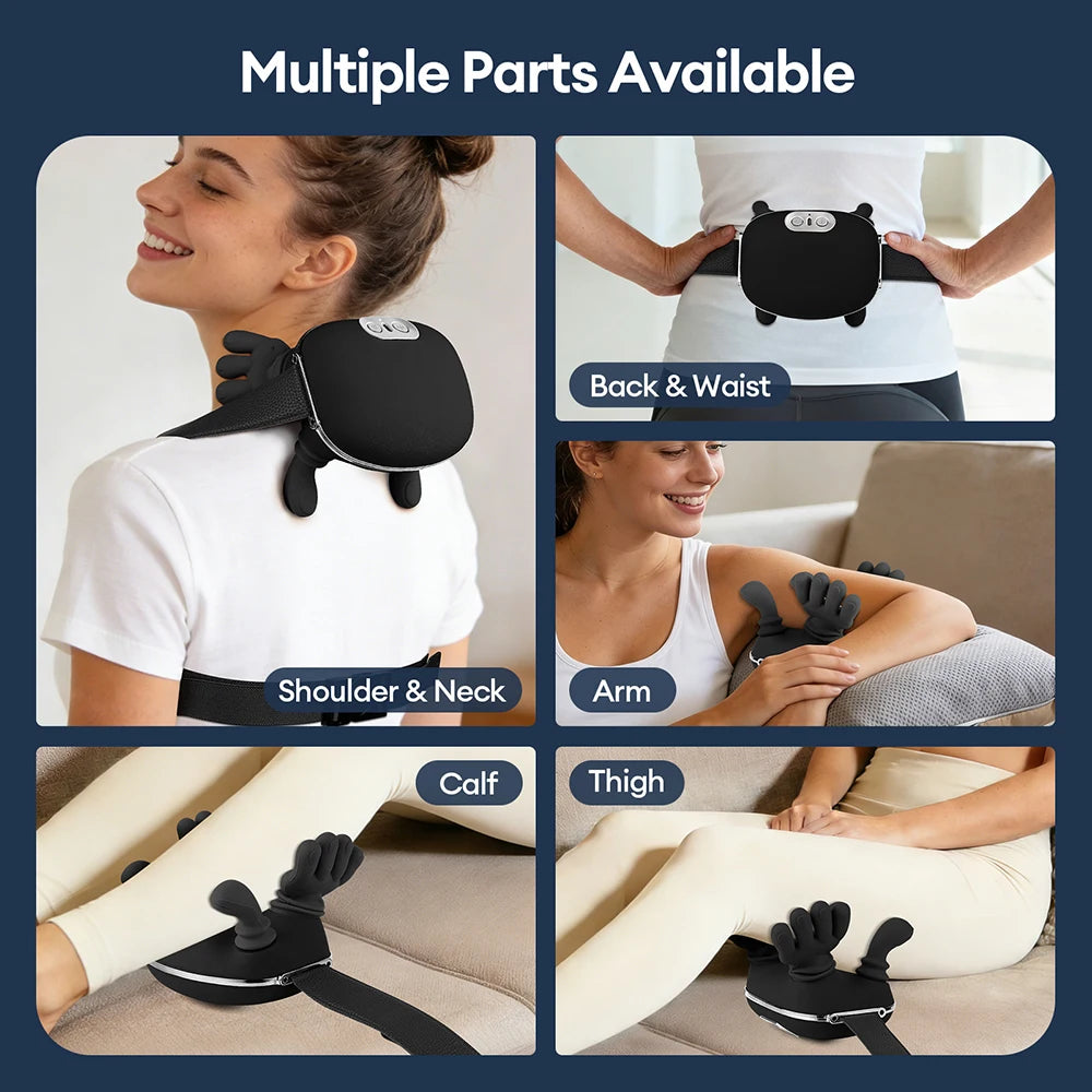 Bionic Finger Neck And Shoulder Massager Cervical Trapezius 4D Kneading Body Back Hand Massage Shawl Brushless Motor