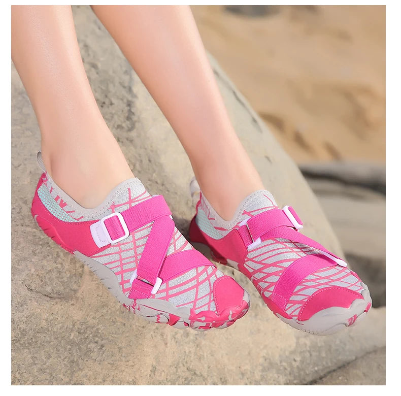 Men Women Elastic Beach Barefoot Seaside Aqua Shoe Quick-Dry Breathable Surf Wading Shoe Non Slip Upstream Swimming Water Shoe