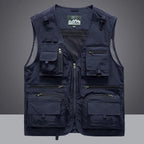 2026 New Men's Vest Tactical Webbed Gear Coat Summer Photographer Waistcoat Tool Many Pocket Mesh Work Sleeveless Jacket Male