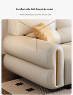 Italian Minimalist Sofa Modern Luxury Living Room Couch Straight Sofa Set Persons Genuine Leather Upholstered Furniture JT40