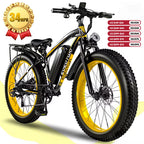 EOEOTWO 1500W Fat Tire Electric Bike for Adults 26"x4.0 All Terrain Ebike 34MPH Fast Mountain E-Bike 48V Long Range Snow Beach Bicycle