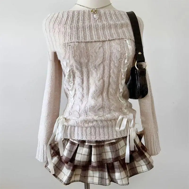 Fashion Y2K high Street black Summer new one-shoulder long-sleeved knitted pleated hip-hugging slimming leg-showing long dress