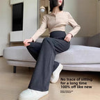 2026 Autumn Winter Maternity Pants Wide leg Loose Straight Elastic Waist Belly Long Trousers for Pregnant Women Youth Pregnancy