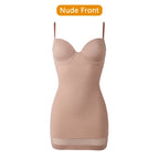 Becirzet Strap White Dress Underwear Women Mesh Control Slips Dresses Party Underwire Underskirt Tube Mini Short Underdress XXL