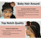 Handmade Cornrow Braided Wigs 30inch Synthetic Full Lace Kontless Braids Wigs Lace Frontal Box Braided Lace Wigs for Black Women