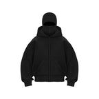 Men's and women's Balaclava Y2K Gothic Harajuku winter new item double hooded sweatshirt Unisex hooded mask zipper sportswear
