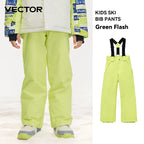 VECTOR Ski Pants Boys Girls Children Outdoor High-quality Windproof, Waterproof and Warm Snow Winter Ski Snowboard Pants Brand