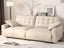 Oversized PU Leather Sectional Sofa Adjustable Backrest 31.5" Seat Depth Semi-Reclining Sleeper Chaise 91" 2 Seat, Customized