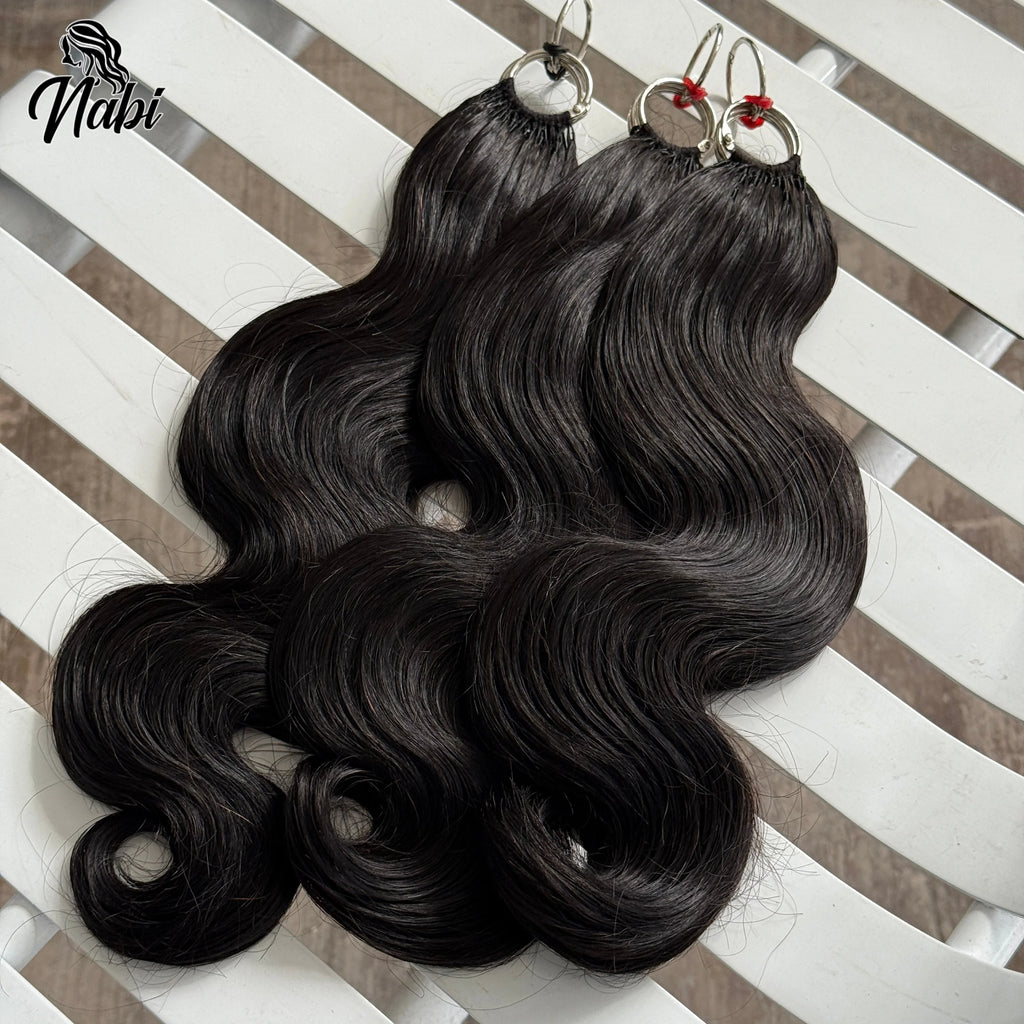 NABI Pre-Separated Crochet Human Hair Bundle Miracle Knots Braiding 14-18inch Water Wave Curly 100% Human Hair for Women