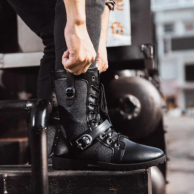 Platform Boots for Men With Fur Lace Up Man Shoes In Promotion Footwear Classic Hot Selling Cheap Comfortable Sale Vintage Retro Secondary image