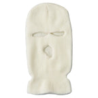 Windproof Full Face Knit Hats Custom SkiMask Men Warm Wool Balaclava embroidery Winter hats Knitted 3 Holes Ski Mask