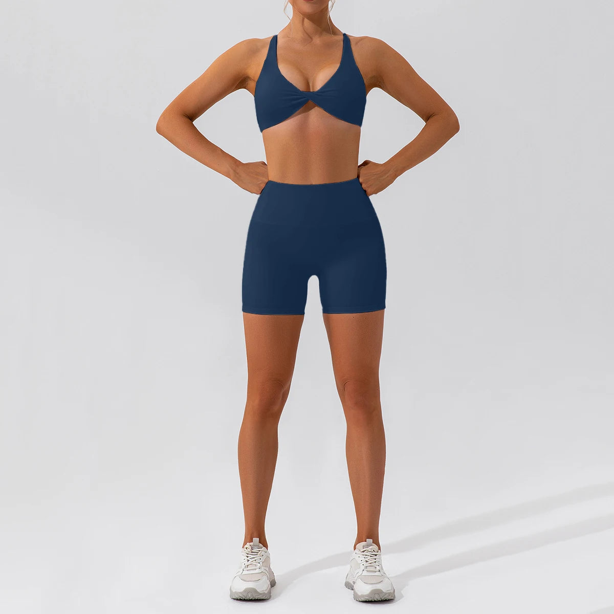 2-Piece Quick Dry Yoga Set – Long Sleeve Gym Outfit