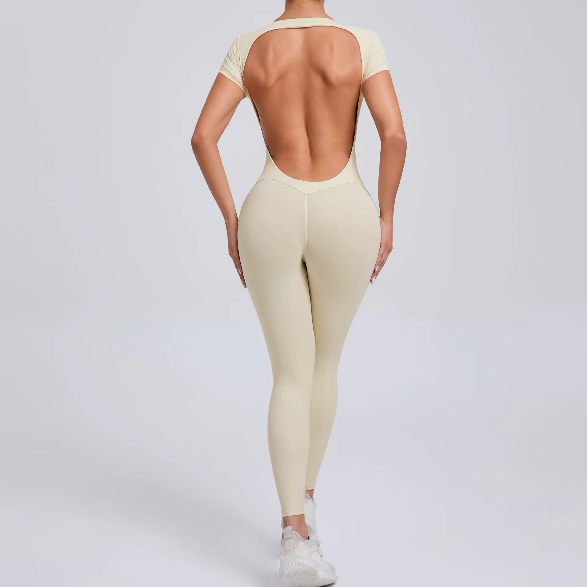 2026 Yoga Jumpsuit Fitness Sports Overalls Gym Clothing Set Wear Pilates Workout Clothes Women Short Sleeves Outfit Activewear