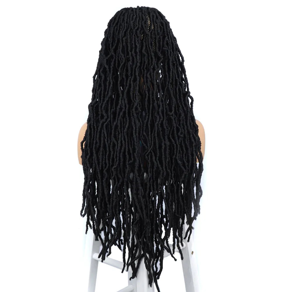 Dreadlocks Braided Wigs Synthetic Locs Full Lace Wig Female Braids Full Lace Wigs Women African Box Braids Hair Wigs For Woman Secondary image